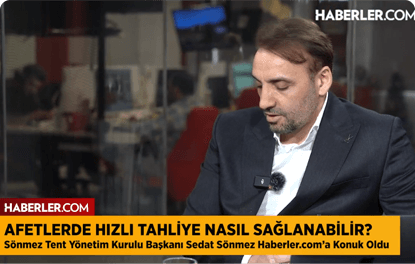 Sönmez Tent Chairman of the Board, Mr. Sönmez: « With the escape tunnel, 350 people can be evacuated in 15 minutes.
